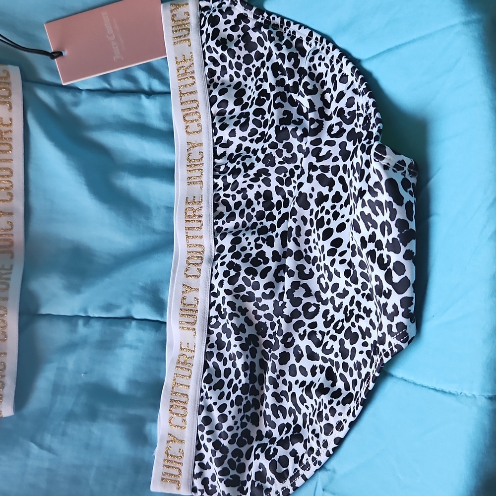 Juicy Couture Black and White Animal Print Bikini - Picture 5 of 7